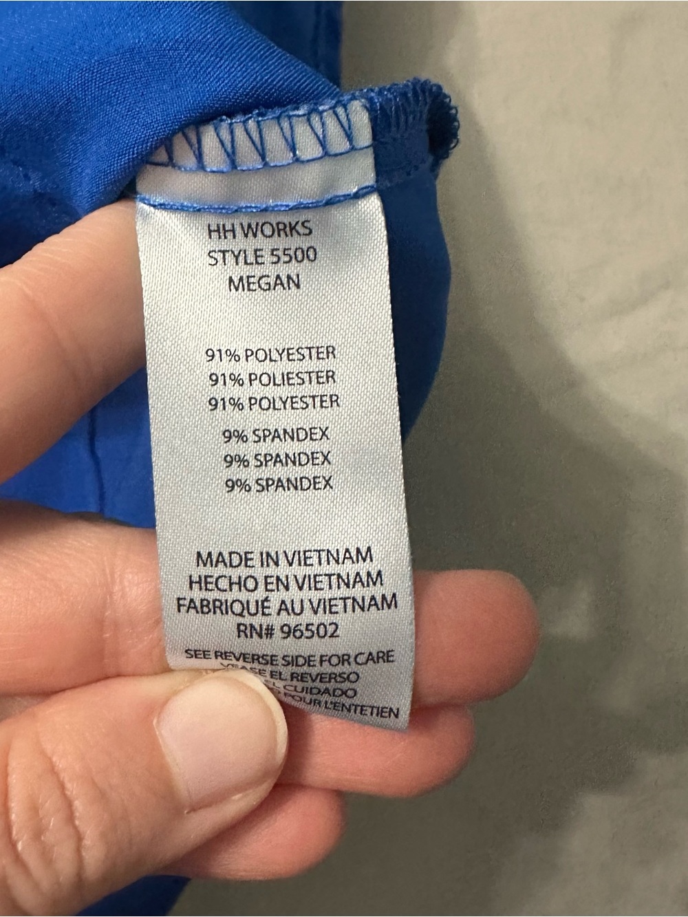 HH Works Healing Hands Scrubs Set L Royal Blue Macy Top Rhea Jogger Megan Jacket - Picture 3 of 16